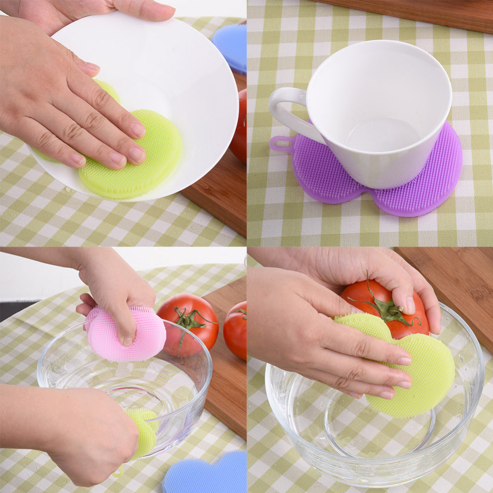 Heat Resistant Silicone Dish Sponge (set of 4)